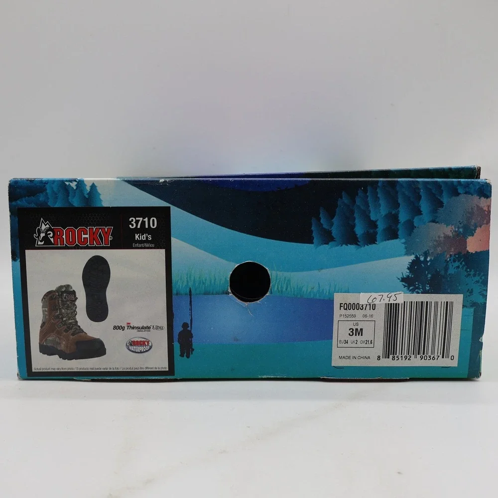 Rocky Outdoor Boots Kids 3M Brown Camo 800g Thinsulate Waterproof FQ0003710